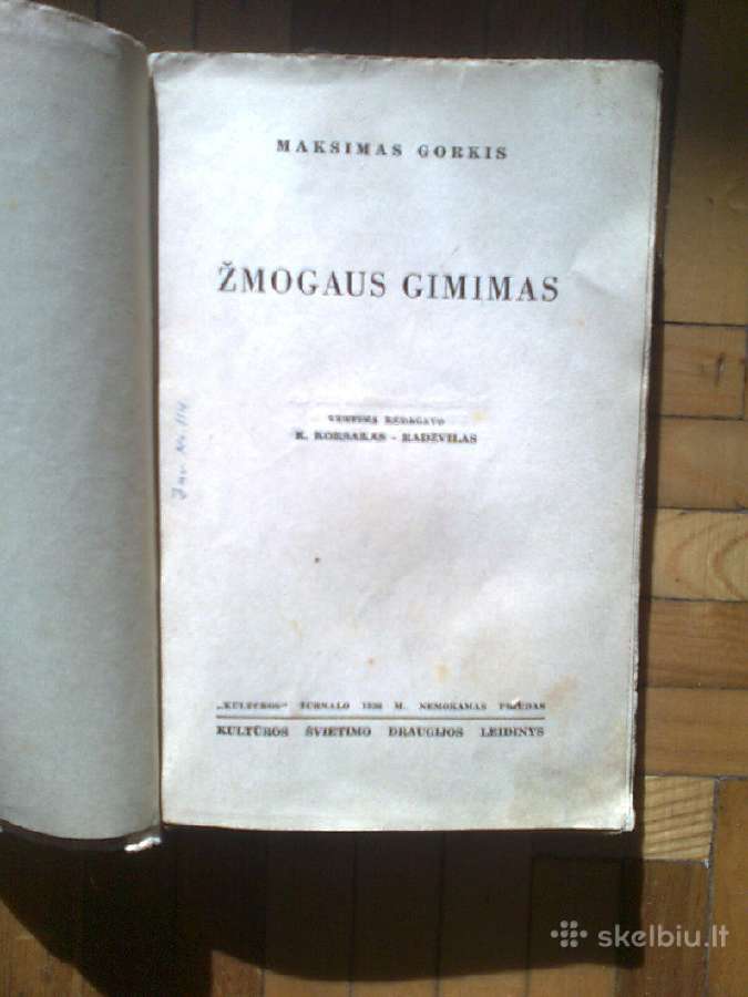 M. Gorkis "Zmogaus gimimas" 1938 metai - nuotraukos Nr. 2