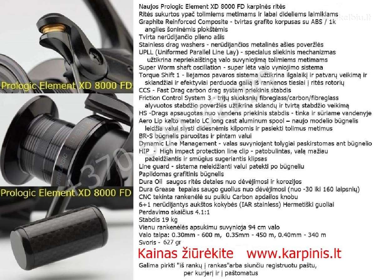 Prologic Avenger XD 7000 Fd karpinė ritė - nuotraukos Nr. 8