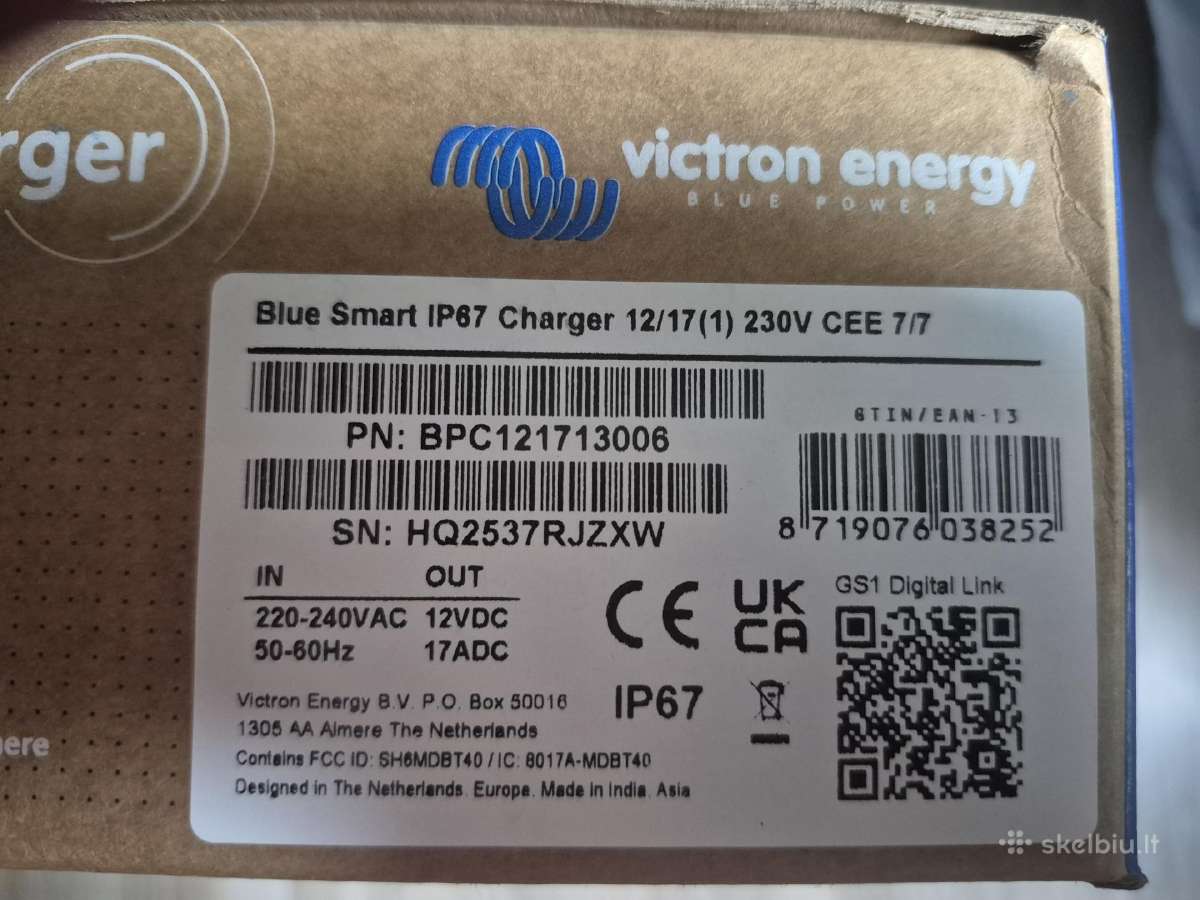 Akumuliatoriaus įkroviklis Victron Energy 12/17 - nuotraukos Nr. 2