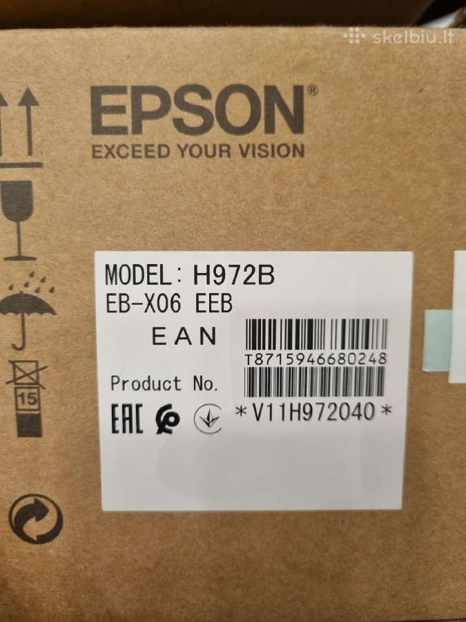Visiškai naujas projektorius - Epson H972b Eb-x06 - nuotraukos Nr. 6