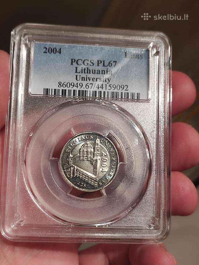 1 litas 2004 Vu Pcgs Ms67pl