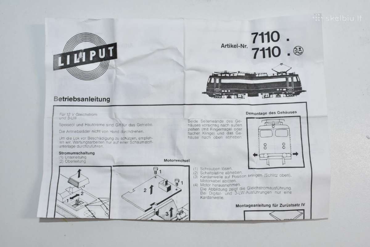 Liliput elektrinis lokomotyvas E10 - nuotraukos Nr. 8