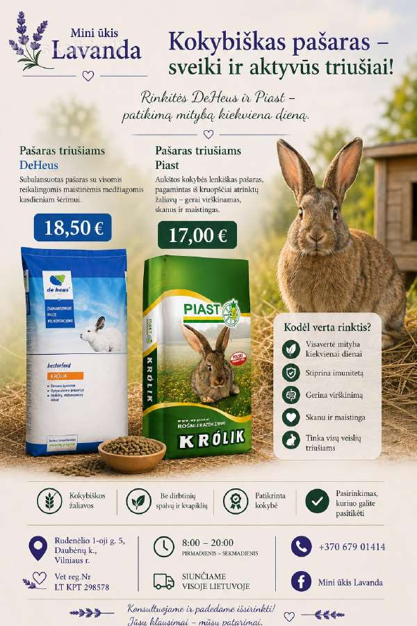Kombinuoti pašarai Deheus, papildai, įranga. - nuotraukos Nr. 2