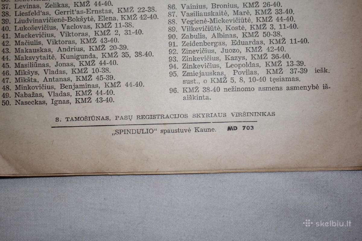 Kriminalinės Milicijos žinios 1941m. Nkvd paieška - nuotraukos Nr. 7