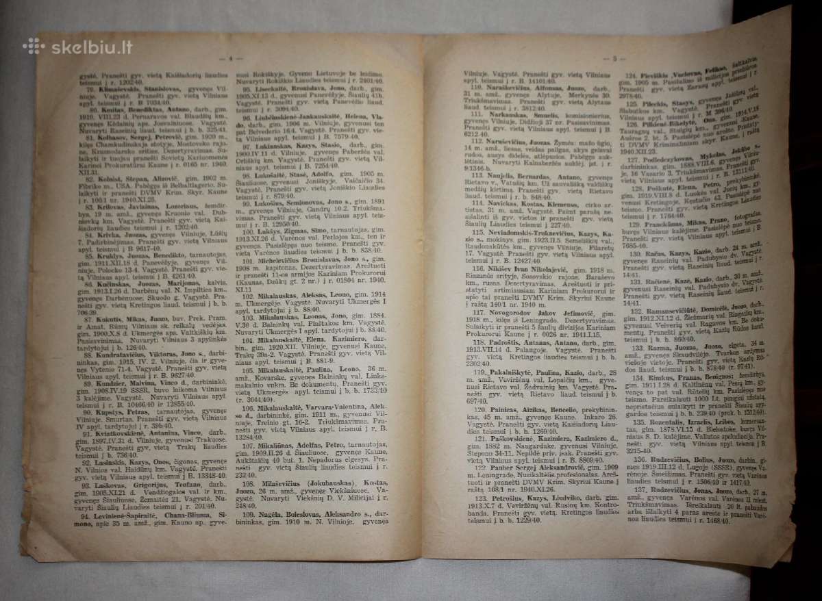 Kriminalinės Milicijos žinios 1941m. Nkvd paieška - nuotraukos Nr. 4