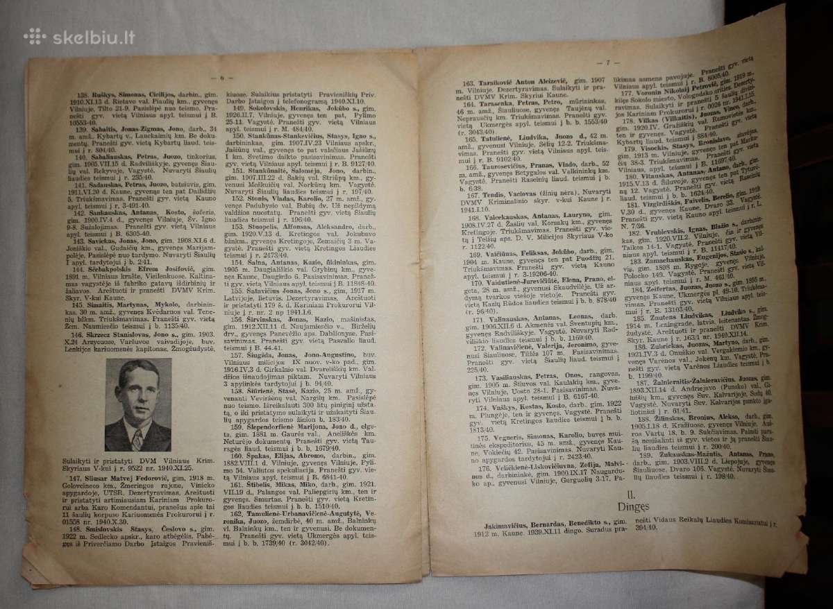 Kriminalinės Milicijos žinios 1941m. Nkvd paieška - nuotraukos Nr. 5