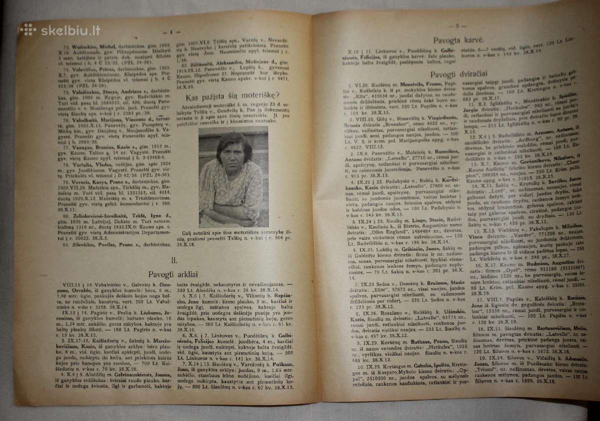 Kriminalinės policijos žinios 1938m. Vsd leidinys - nuotraukos Nr. 4