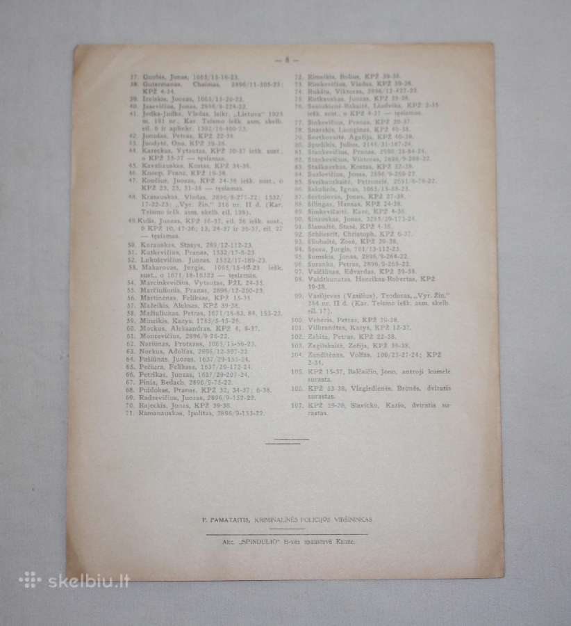 Kriminalinės policijos žinios 1938m. Vsd leidinys - nuotraukos Nr. 6