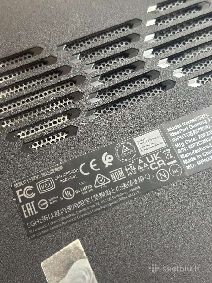Lenovo Ideapad Gaming 3 15ihu6 gaming - nuotraukos Nr. 8