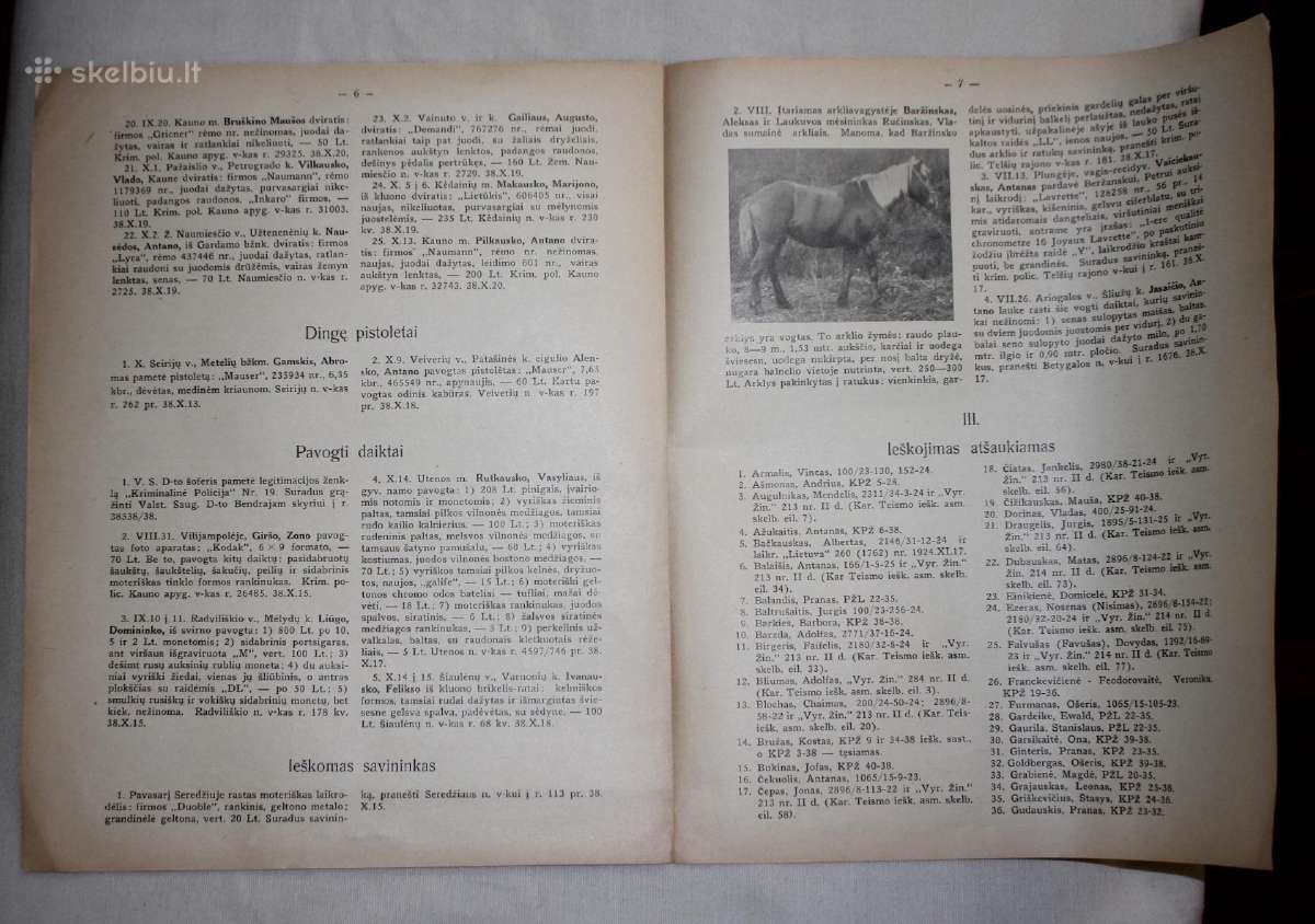 Kriminalinės policijos žinios 1938m. Vsd leidinys - nuotraukos Nr. 5