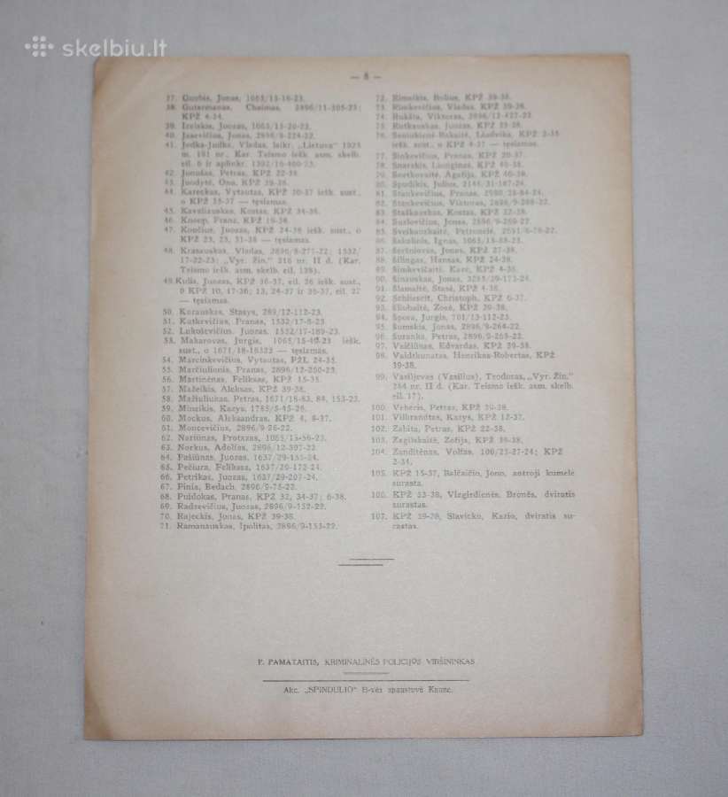 Kriminalinės policijos žinios 1938m. Vsd leidinys - nuotraukos Nr. 6