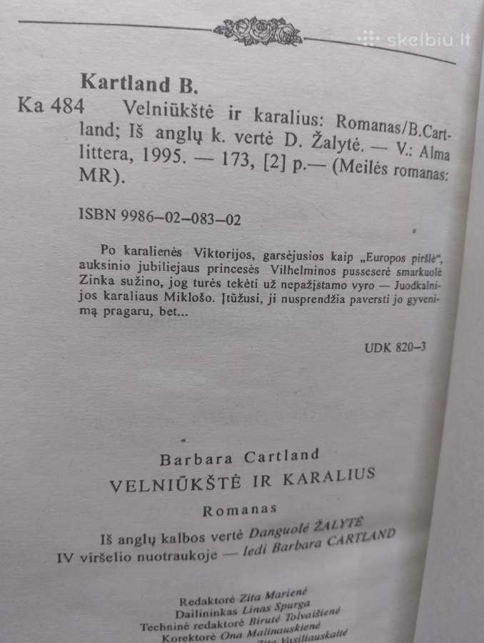 Barbara Cartland-velniūkštė ir karalius - nuotraukos Nr. 3