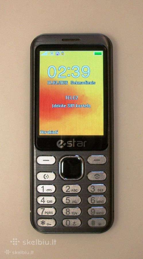 eSTAR X28, s22 senjorų telefonai
