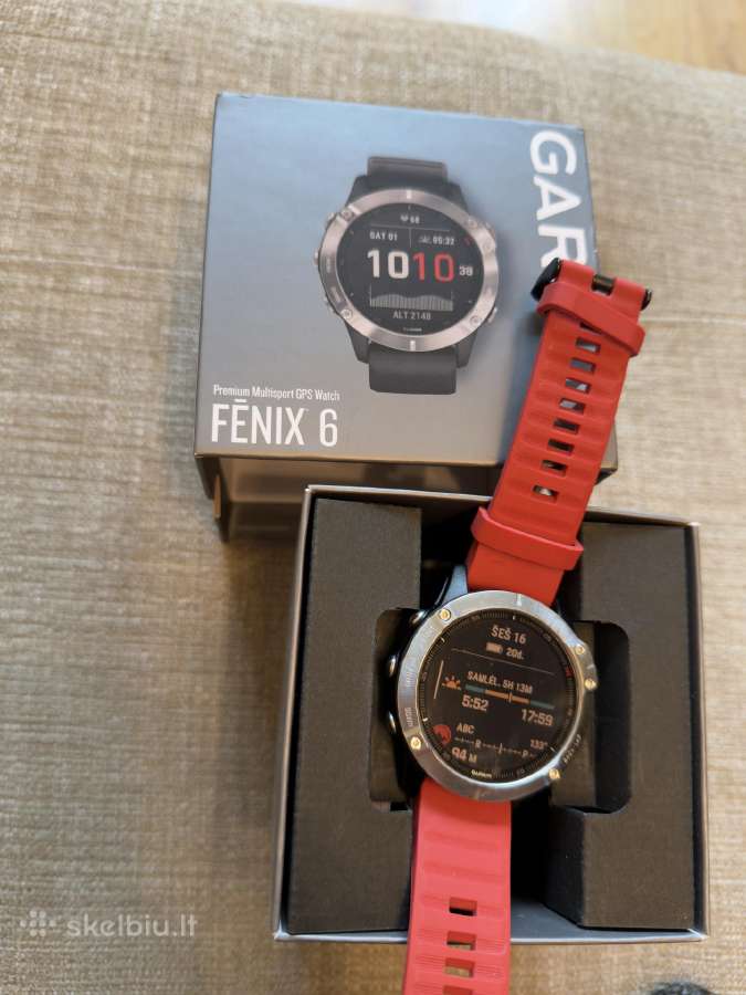 Garmin Fenix 6 Silver 47mm geros būklės