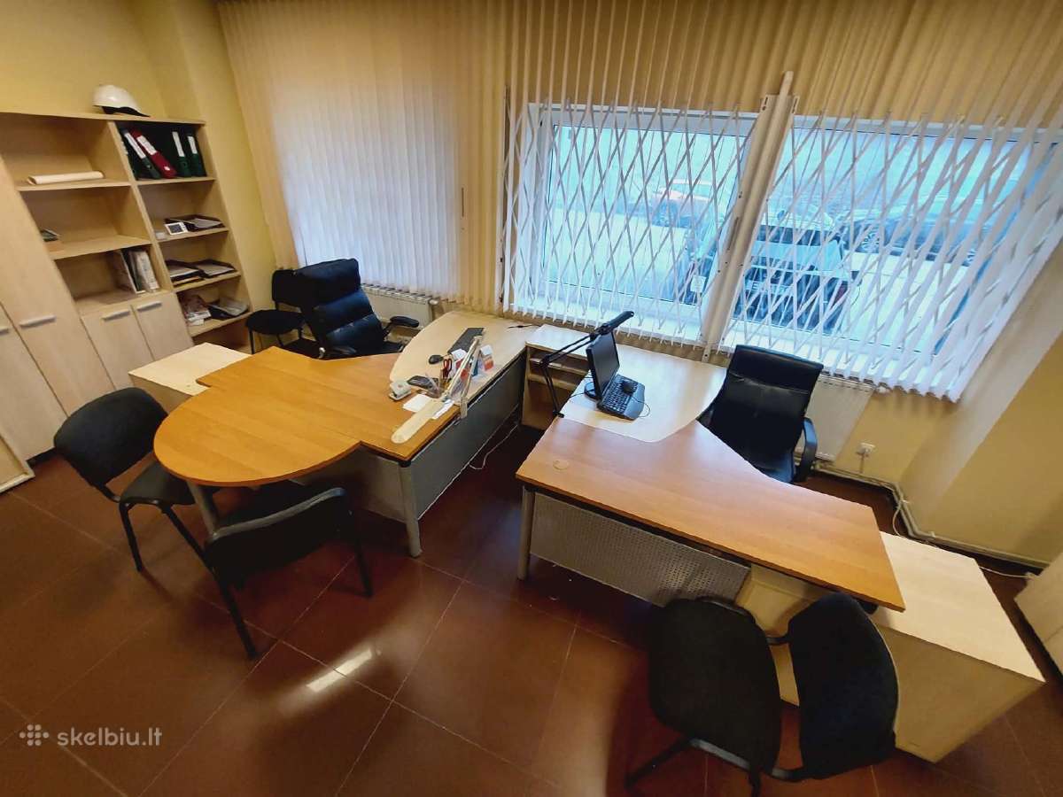 Rašomieji stalai + stalčių spintelės prie jų