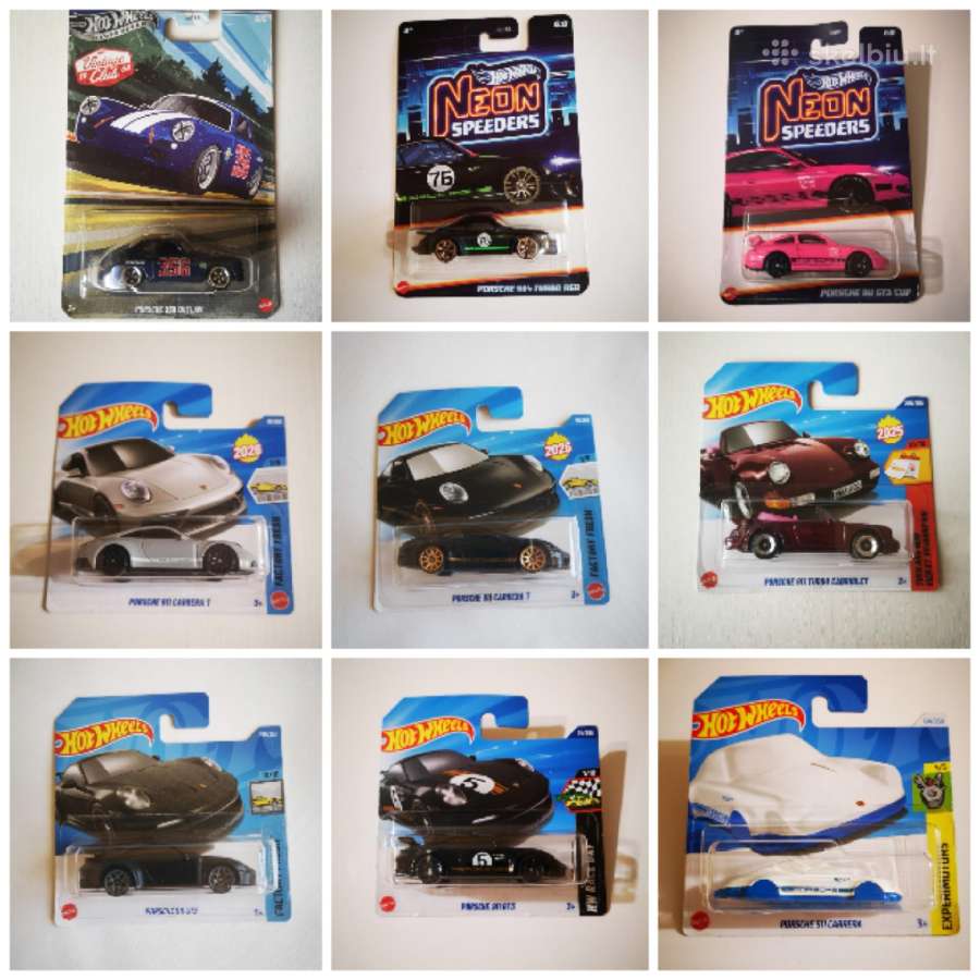 Porsche hot wheels modeliukai