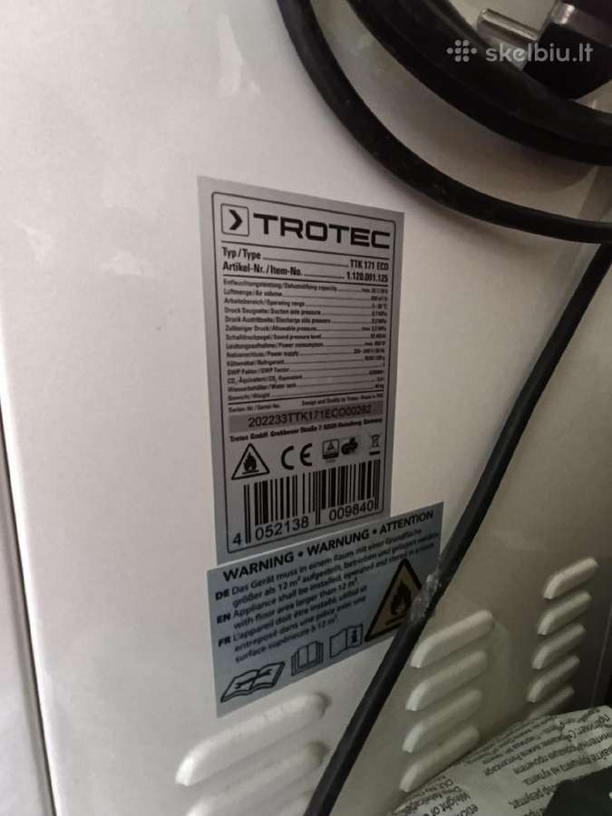 Drėgmės surinkėjas Trotec Ttk 171 Eco - nuotraukos Nr. 3