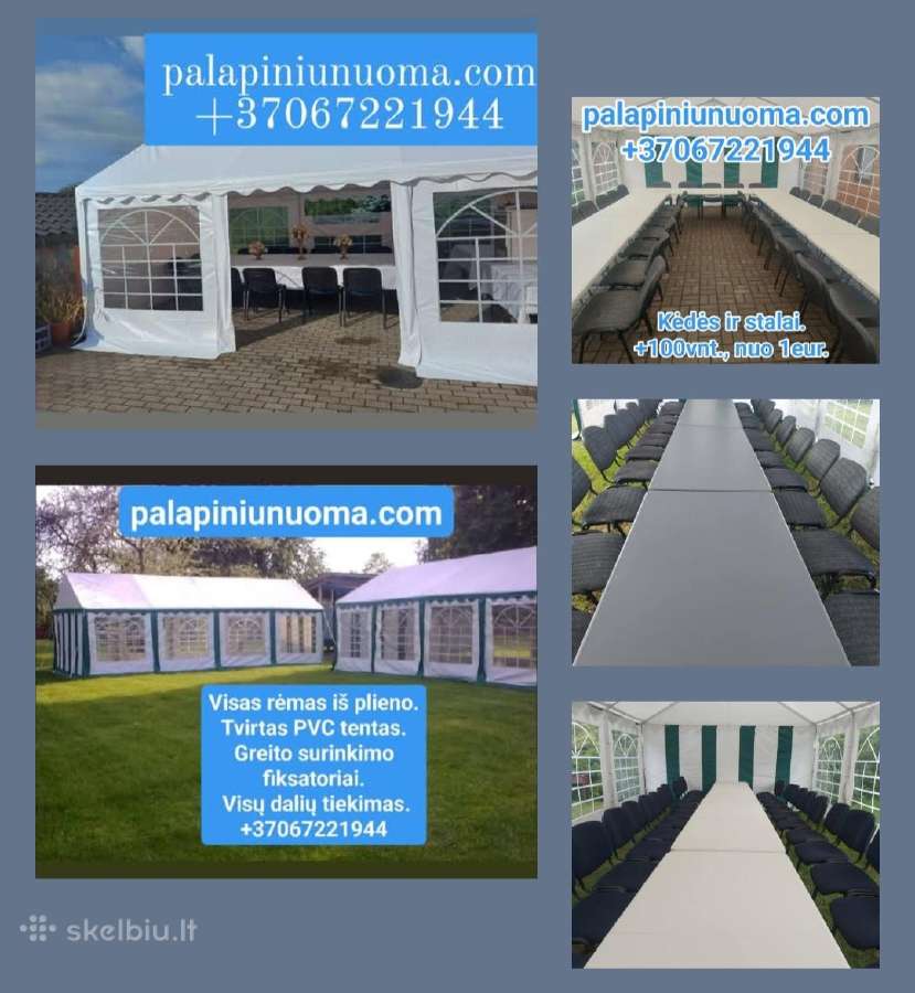 Šventinės Pvc palapinės ir lauko baldai - nuotraukos Nr. 2
