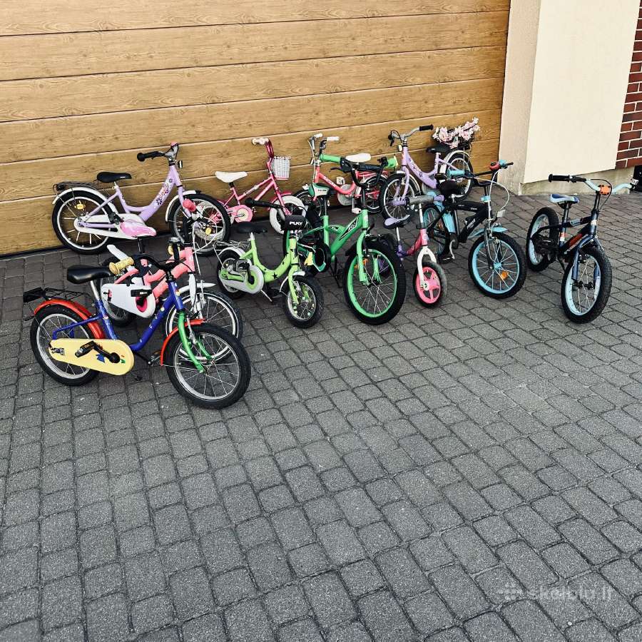 Didelis pasirinkimas vaikiškų dviračių