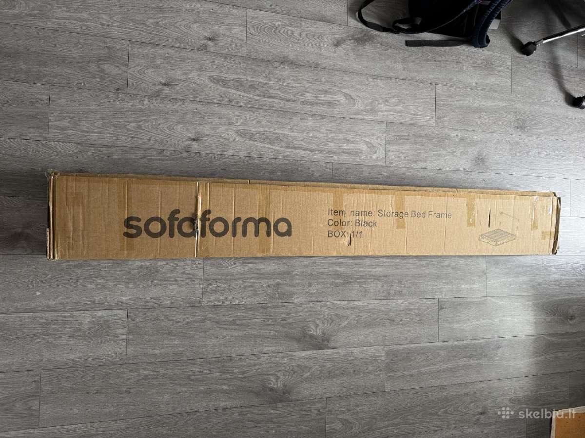 Lovos grotelės 160x200 su patalynės dėže