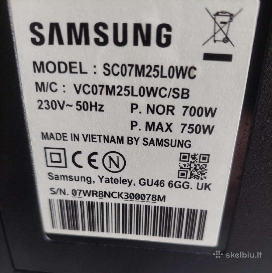 Dulkių siurblys Samsung - nuotraukos Nr. 2