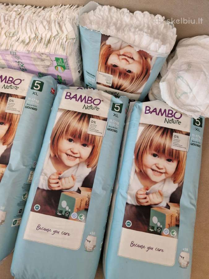Sauskelnės kelnaitės Bambo Nature 5, 11 - 17 kg,