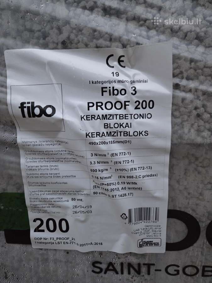 Parduodami Keramzitbetonio blokeliai
