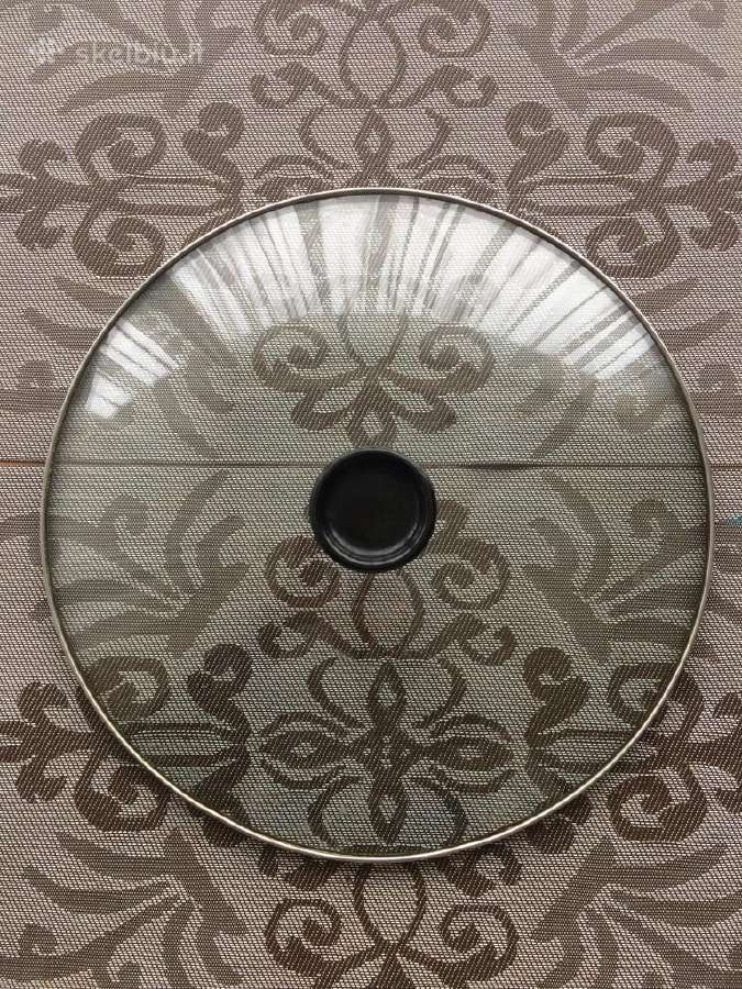 32 cm puodo, kazano katilo grūdinto stiklo dangtis