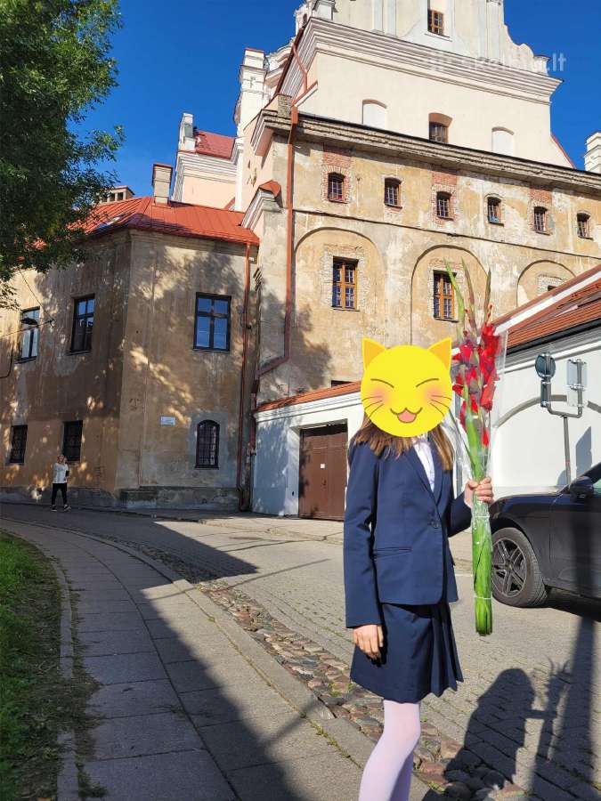 Mergaitei uniforminis sijonas su vilna - nuotraukos Nr. 3
