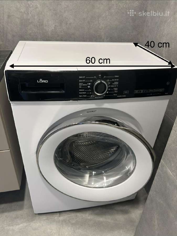 Skalbimo mašina Lord W15 (Slim, su garų funkcija)