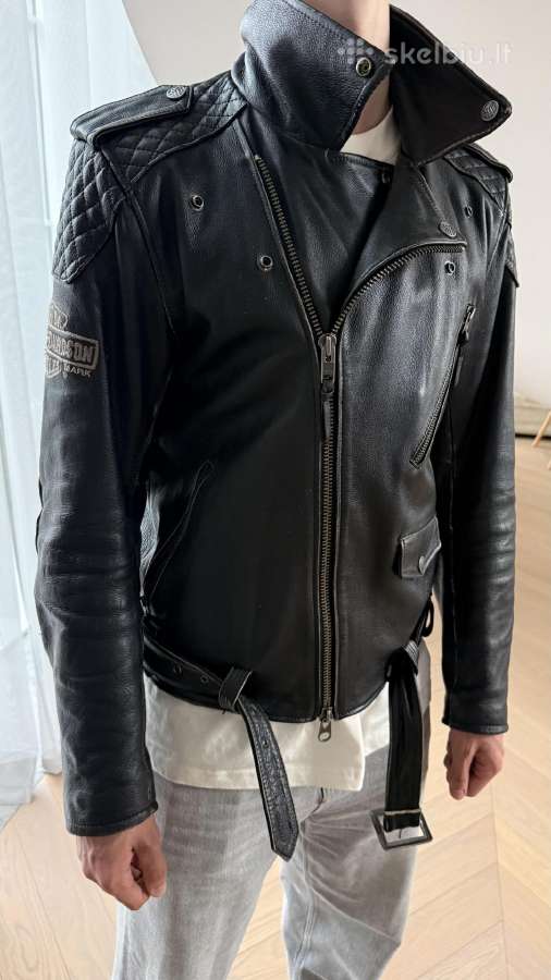 Odinė motociklininko Harley Davidson striukė XL
