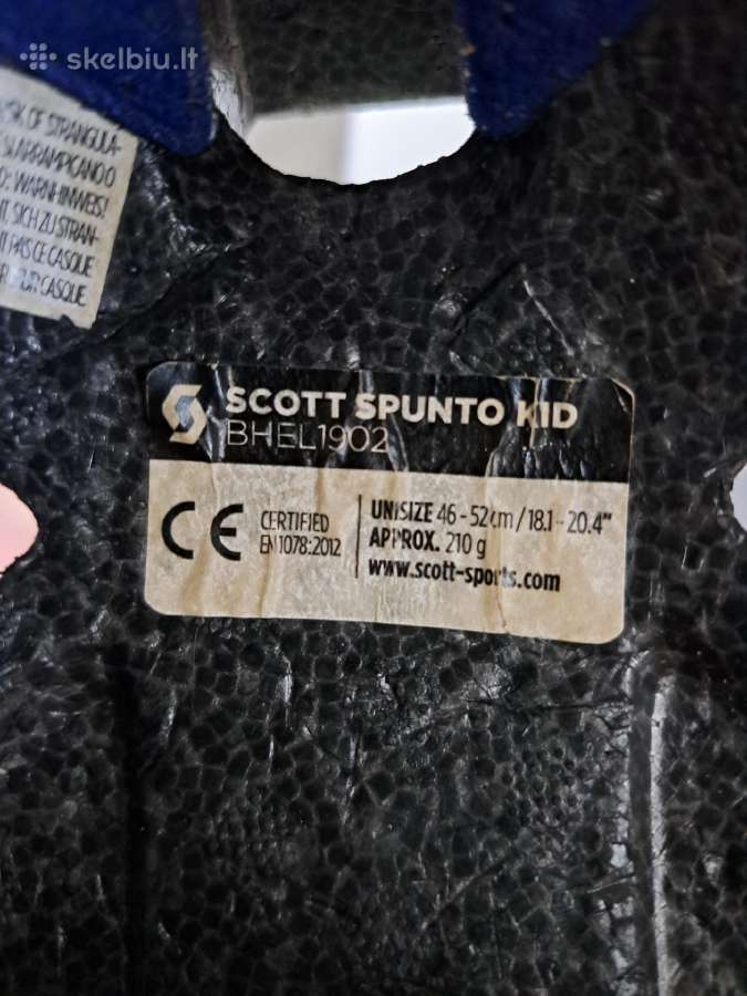 Vaikiškas dviratininko šalmas Scott - nuotraukos Nr. 4