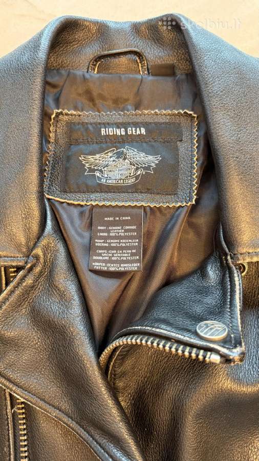 Odinė motociklininko Harley Davidson striukė XL - nuotraukos Nr. 5