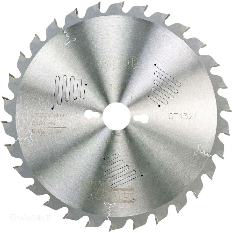Dt4321 Dewalt Pjovimo Diskas 250 Mm 30t