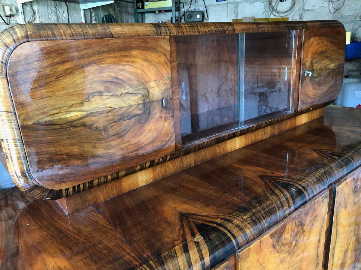 Tarpukario Art Deco Komoda Bufetas