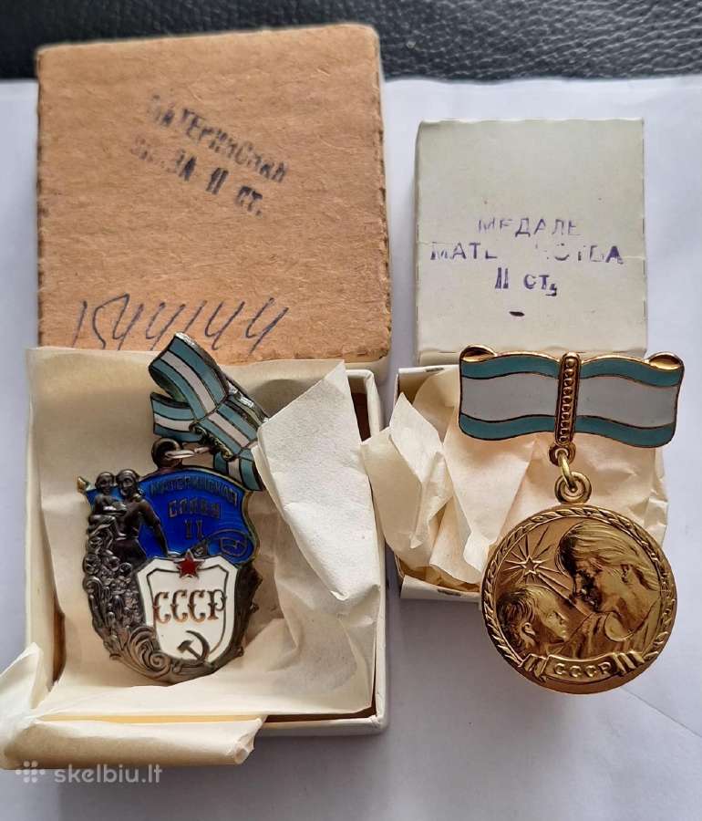 TSRS laiku motinystes 2laipsnio ordinas ir medalis