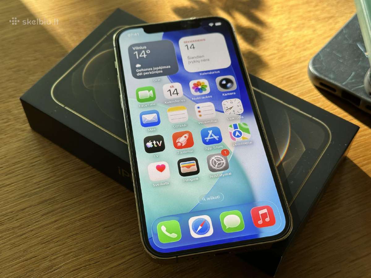 Apple iPhone 12 Pro Gold 256gb pilna komplektacija