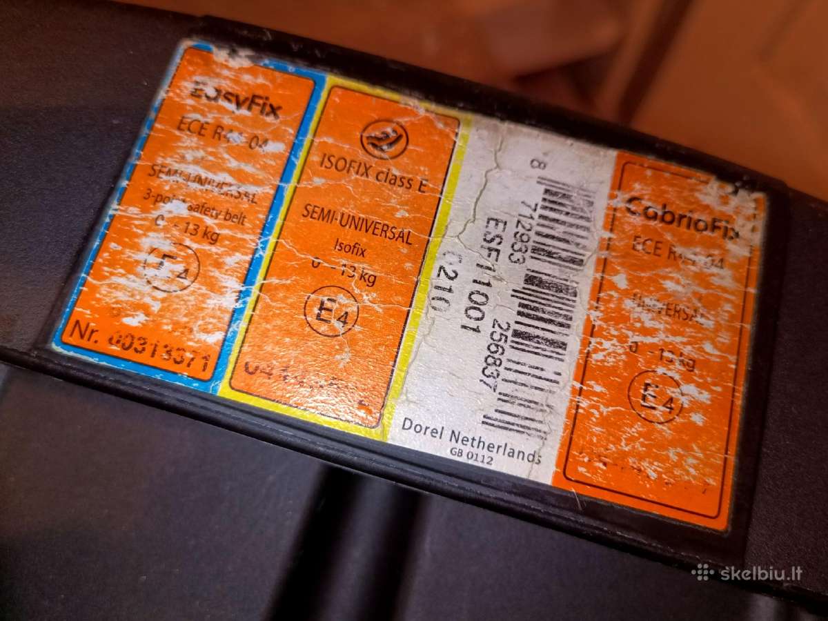 Maxi-cosi Cabriofix + Easyfix (Isofix) bazė 0–13kg - nuotraukos Nr. 7