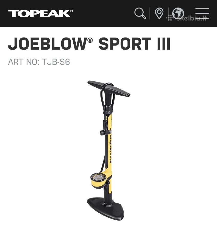 Topeak joeblow sport III pompa - nuotraukos Nr. 3