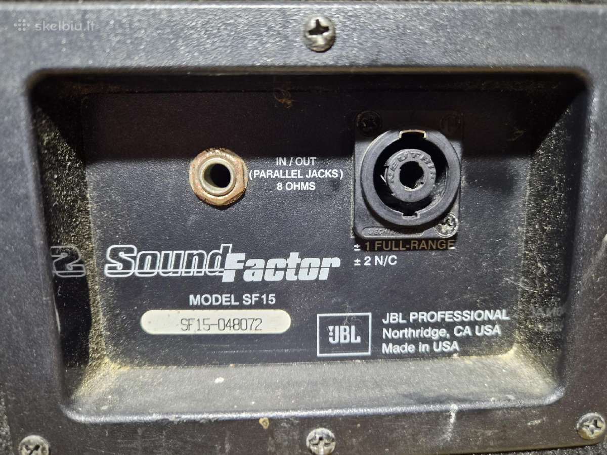 Parduodama garso sistema: 2 Jbl Soundfactor Sf15, - nuotraukos Nr. 5