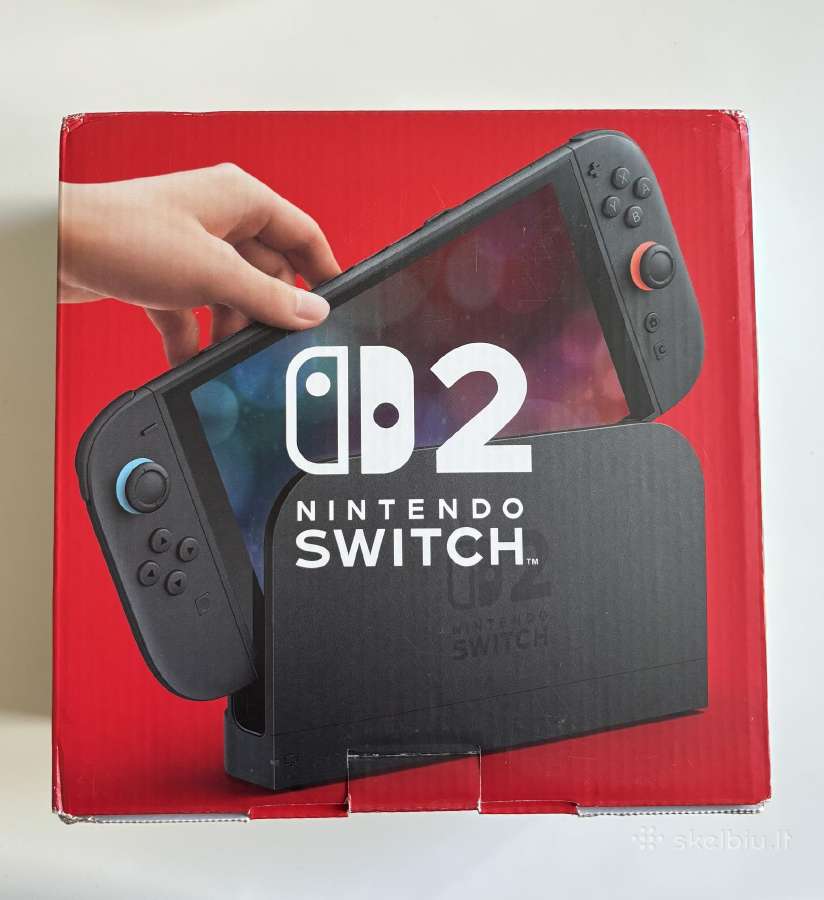 Nintendo Switch 2 256gb + dėklas + plėvelė