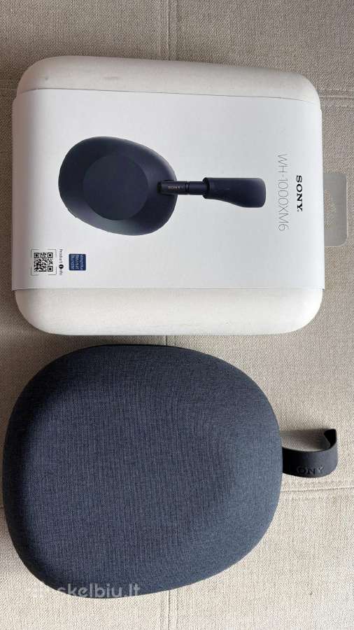 Sony Wh-1000xm6 belaidės ausinės, Mėlynos