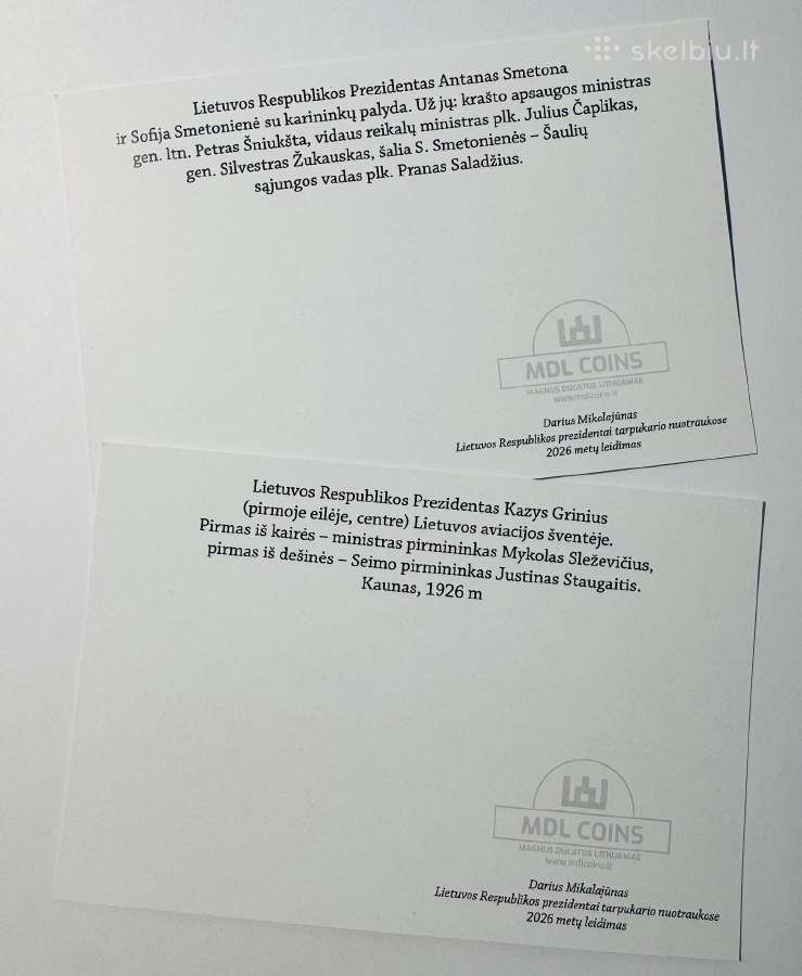 Atvirukų rinkinys - Tarpukario prezidentai - nuotraukos Nr. 6