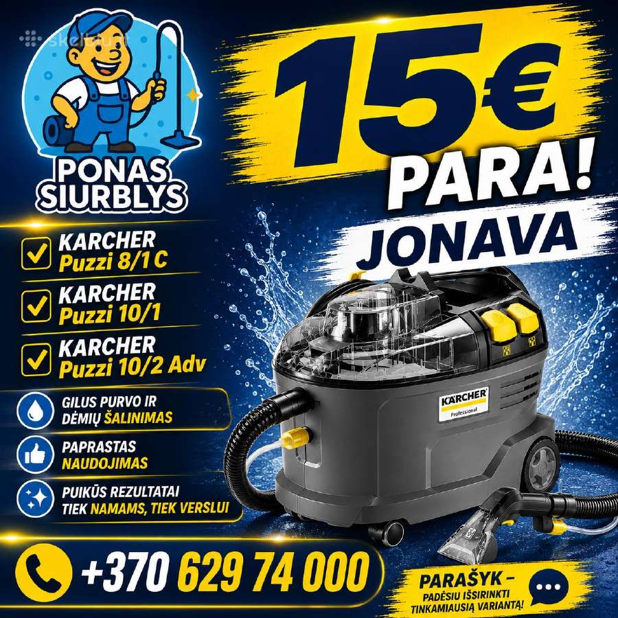 Plaunamo siurblio ir valymo įrangos nuoma - nuotraukos Nr. 5
