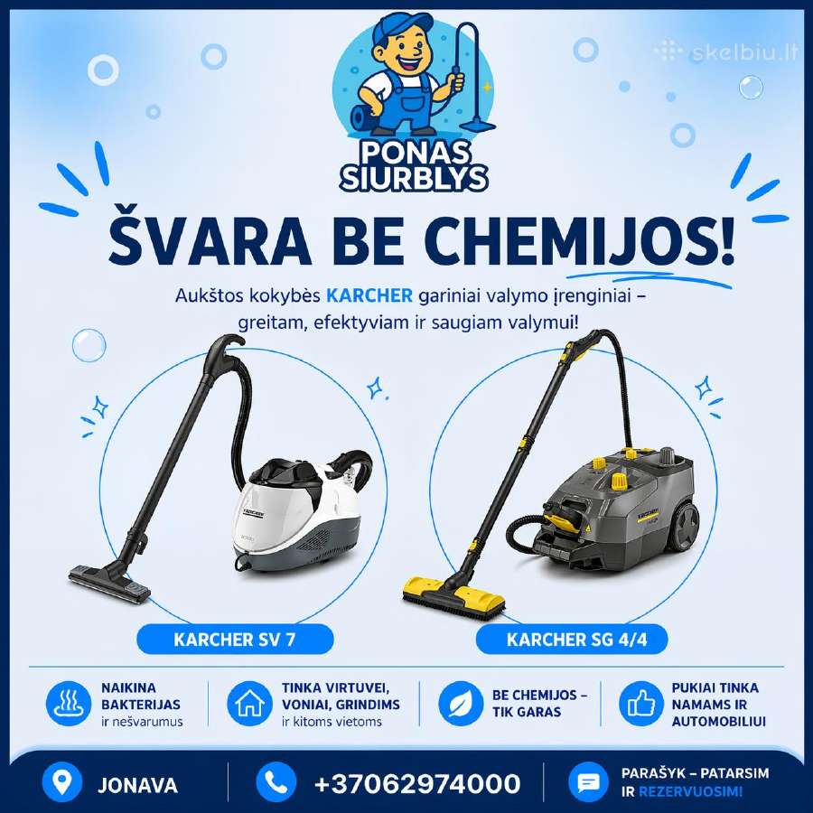 Plaunamo siurblio ir valymo įrangos nuoma - nuotraukos Nr. 4
