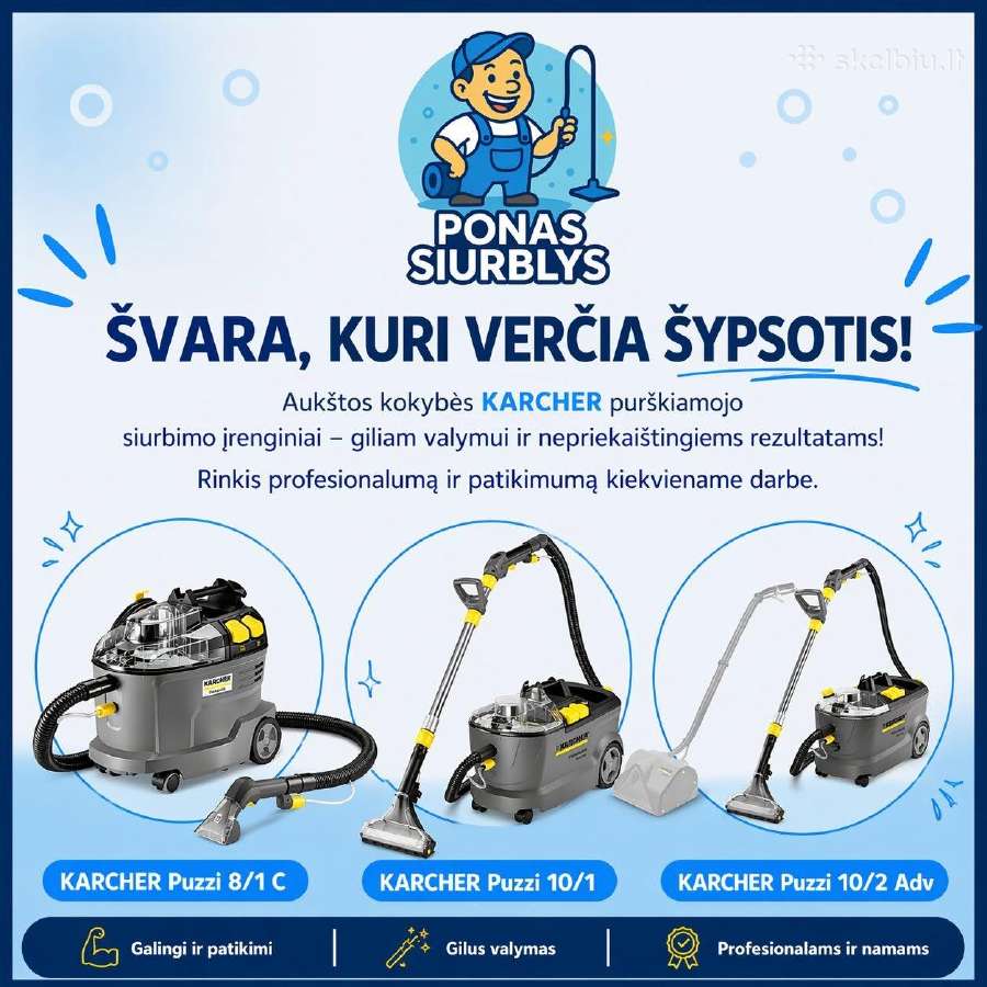 Plaunamo siurblio ir valymo įrangos nuoma - nuotraukos Nr. 3