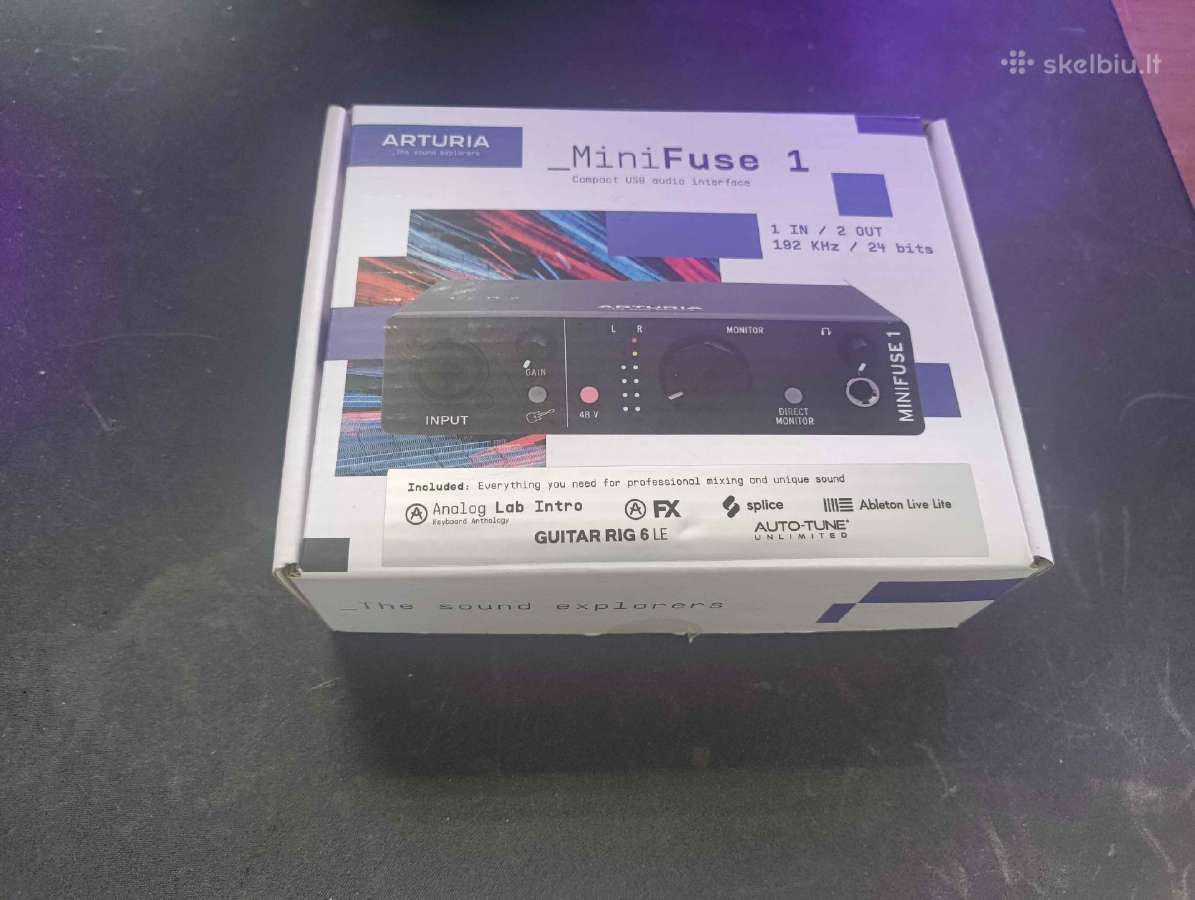 Arturia Minifuse 1 (Juoda) Audio Interfeisas