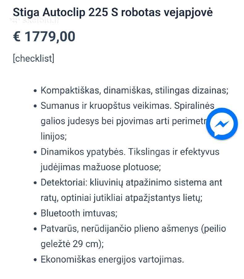 Stiga autoclip 225 s žolės robotas vejos zoles - nuotraukos Nr. 3