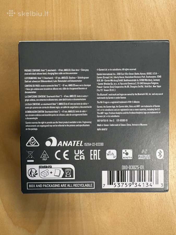 Garmin Fenix E 47mm Slate Grey laikrodis - nuotraukos Nr. 4
