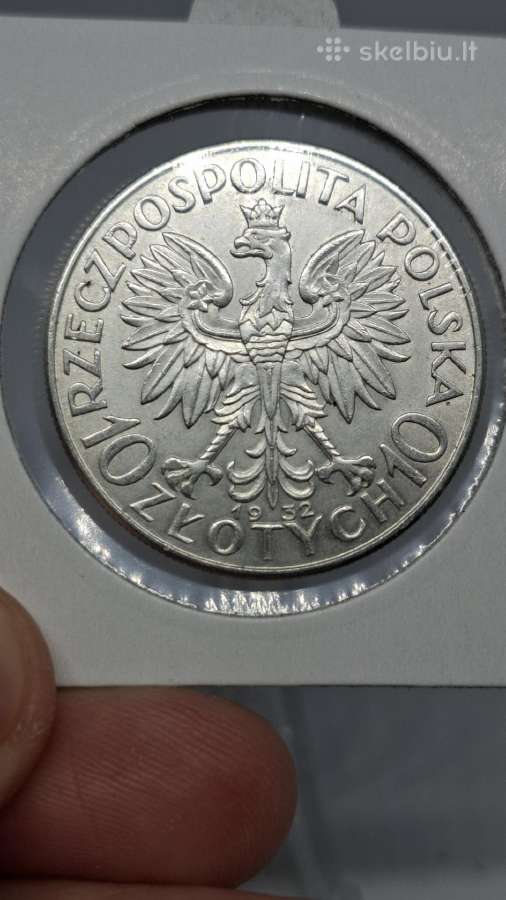 Lenkija sidabras 1932 10zl sidabras Jadvyga - nuotraukos Nr. 4